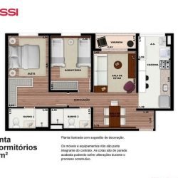 Rossi 61m², 2 Dorm